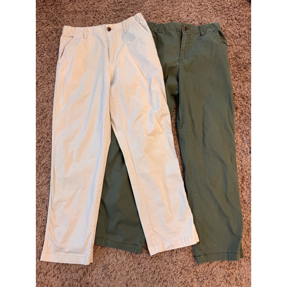 Old Navy Women's Chino Pants Bundle Size Medium Beige & Olive Green